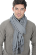 Cashmere & Silk ladies shawls platine steel gray 204 cm x 92 cm